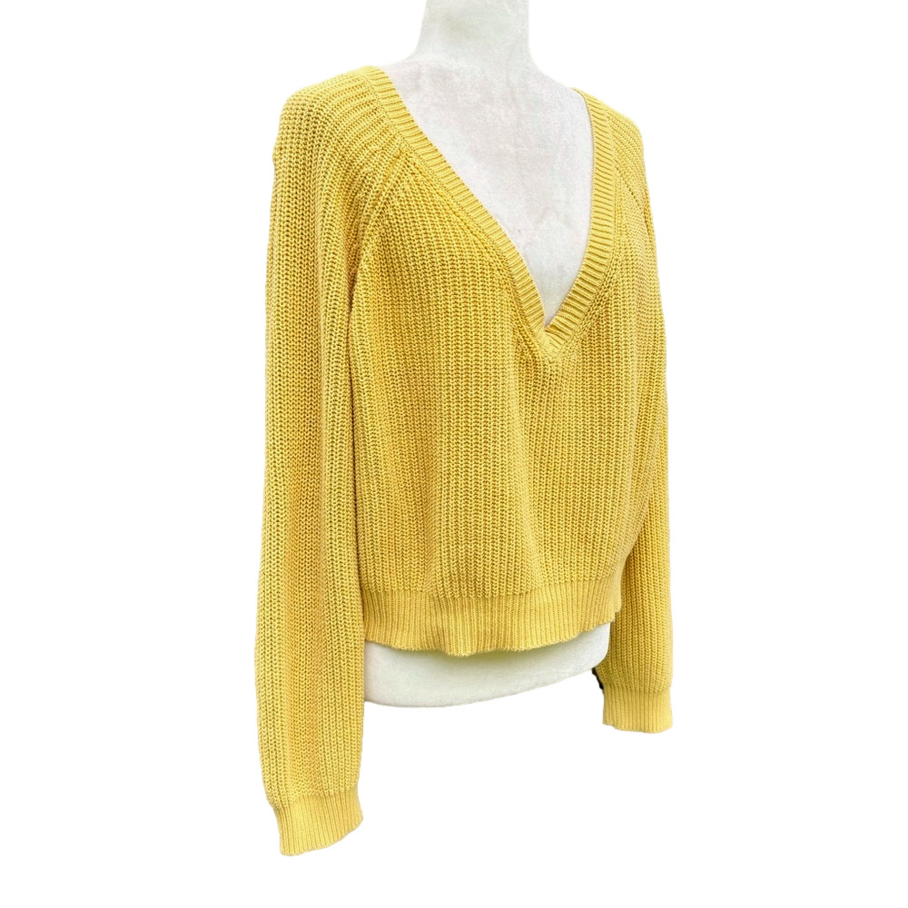 Forever 21 cropped mustard sweater